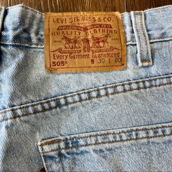 Levi’s 505 reconstructed denim shorts SZ 30/6 - Picture 3 of 5